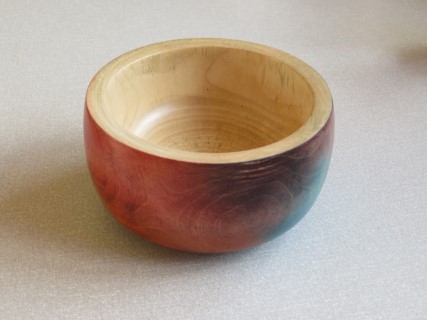 Sycamore coloured bowl by Geoff Christie